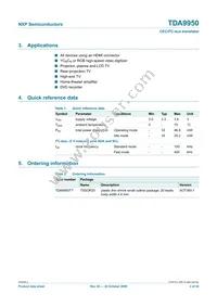TDA9950TT/C3 Datasheet Page 2