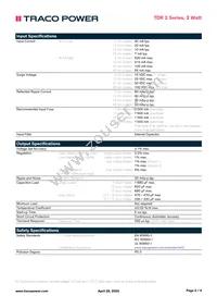 TDR 2-4823SM Datasheet Page 2