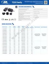 TE20A1803B01 Datasheet Cover