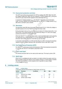 TEA1611T/N1 Datasheet Page 9