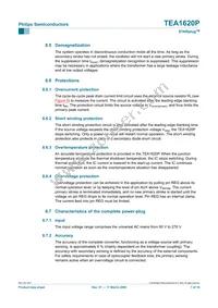 TEA1620P/N1 Datasheet Page 7