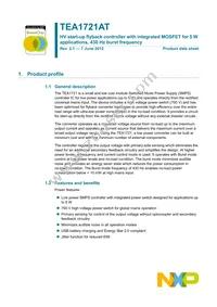 TEA1721AT/N1 Datasheet Cover