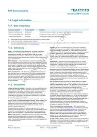 TEA1731TS/1H Datasheet Page 17