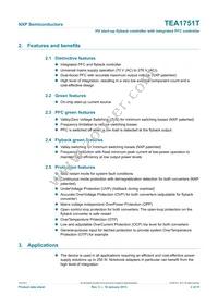 TEA1751T/N1 Datasheet Page 2