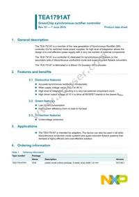 TEA1791AT/N1 Datasheet Cover