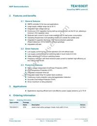 TEA18363T/1J Datasheet Page 2