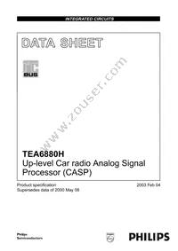 TEA6880H/V2 Datasheet Cover