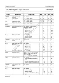 TEF6890H/V3 Datasheet Page 21