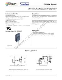 TFA37S Datasheet Cover