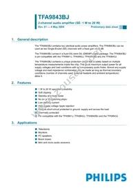 TFA9843BJ/N1 Datasheet Cover