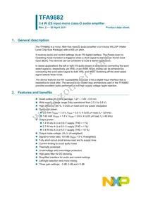 TFA9882UK/N1 Datasheet Cover