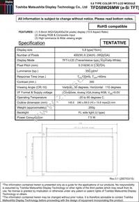 TFD58W26MW Datasheet Cover