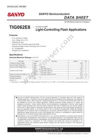 TIG062E8-TL-H Datasheet Cover