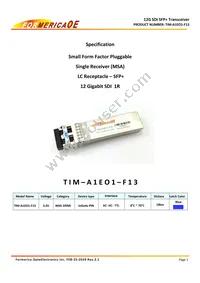 TIM-A1EO1-F13 Datasheet Cover