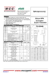 TIP111-BP Datasheet Cover