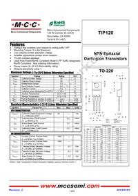TIP120-BP Datasheet Cover