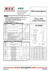 TIP31C-BP Datasheet Cover