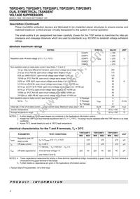 TISP2320F3DR-S Datasheet Page 2