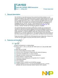 TJA1022T Datasheet Cover