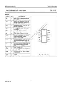 TJA1053T/N1 Datasheet Page 4
