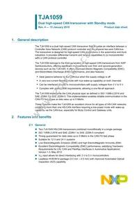 TJA1059TKJ Datasheet Cover