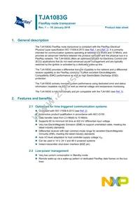 TJA1083GTT/0Z Datasheet Cover