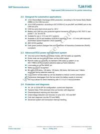 TJA1145TK/FDJ Datasheet Page 2