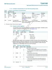 TJA1145TK/FDJ Datasheet Page 9