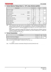 TK12A50E Datasheet Page 2