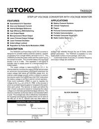 TK65025MTL Datasheet Cover