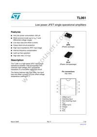 TL061IN Datasheet Cover
