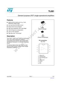 TL081IN Datasheet Cover