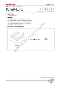 TL1WK-LL1 Datasheet Cover