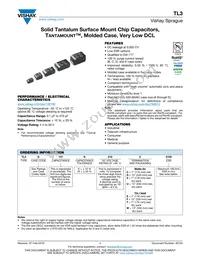 TL3E107K020C0150 Datasheet Cover