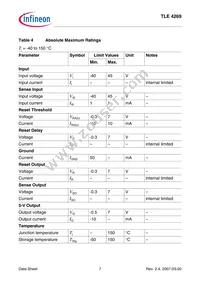 TLE4269GLNTMA1 Datasheet Page 7