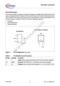 TLE4274GSV33NTSA1 Datasheet Page 2