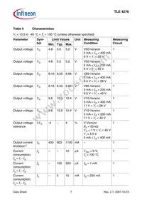 TLE4276DV50NTMA1 Datasheet Page 7