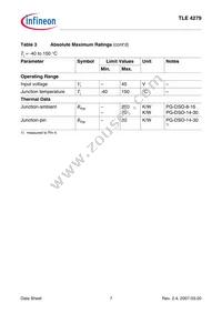 TLE4279GMNTMA1 Datasheet Page 7