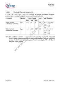 TLE4305GNT Datasheet Page 7
