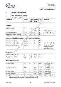 TLE52052GPAUMA1 Datasheet Page 9