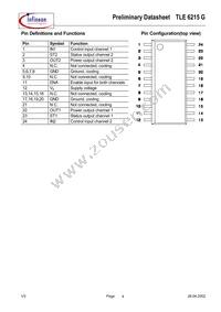 TLE6215G Datasheet Page 4