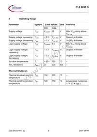 TLE6255GNTMA1 Datasheet Page 8