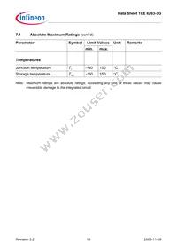 TLE62633GXUMA1 Datasheet Page 19