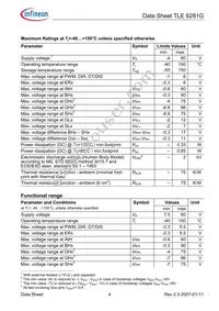 TLE6281GXUMA1 Datasheet Page 4