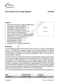 TLE6285GDUMA1 Datasheet Page 3