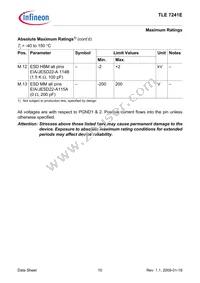 TLE7241EXUMA2 Datasheet Page 10