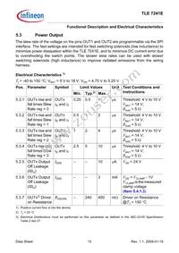 TLE7241EXUMA2 Datasheet Page 15