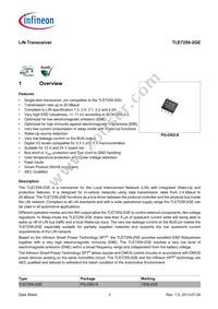 TLE72592GEXUMA1 Datasheet Page 3