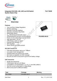 TLE7263EXUMA2 Datasheet Page 2