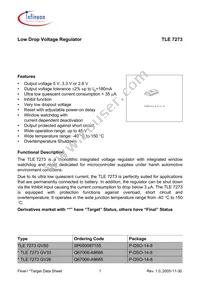 TLE7273G V50 Datasheet Cover